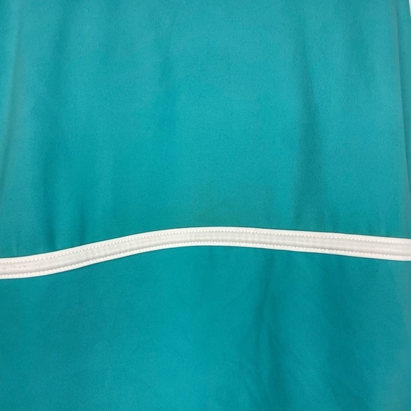 Nike Aqua Blue One Piece Racerback Bathing Suit with White Trim - Picture 4 of 10